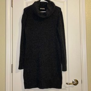 Cowl neck sweater dress